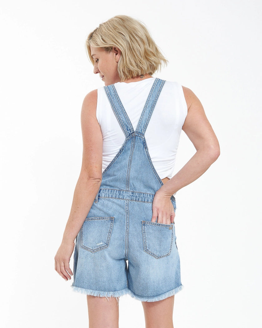 Denim Short Overall Pale Blue
