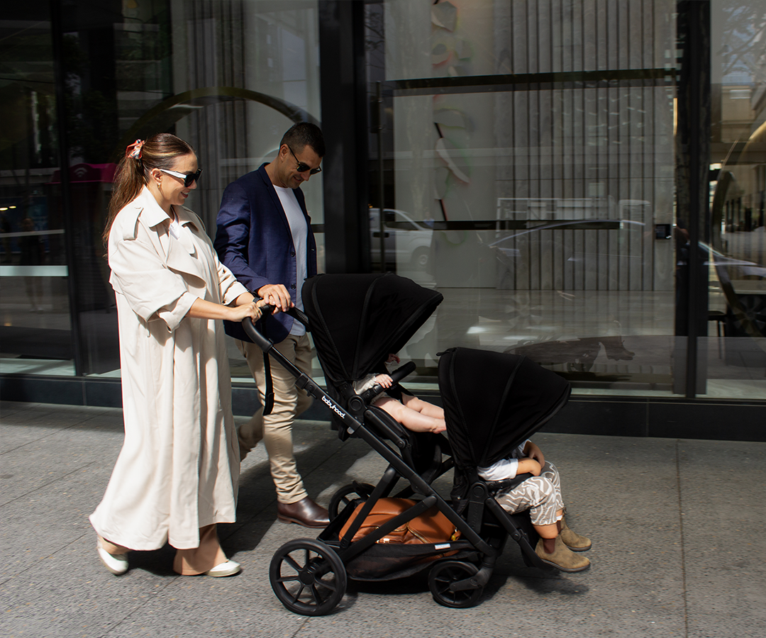 Babyhood Doppio Plus Stroller, with Bassinet & Stand Floor Clearance