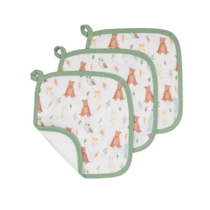 Wash Cloths 3pk - Forest Friends