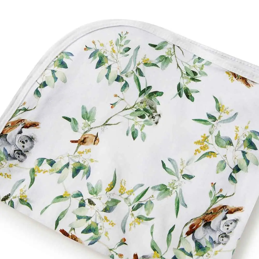 Organic Jersey Wrap & Beanie or Topknot Set