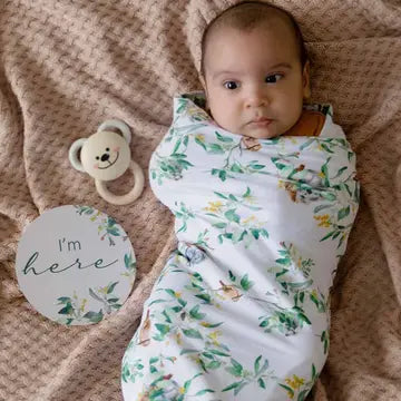 Organic Jersey Wrap & Beanie or Topknot Set