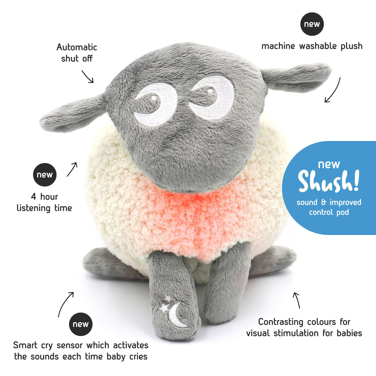 ewan Deluxe - grey with Shush!