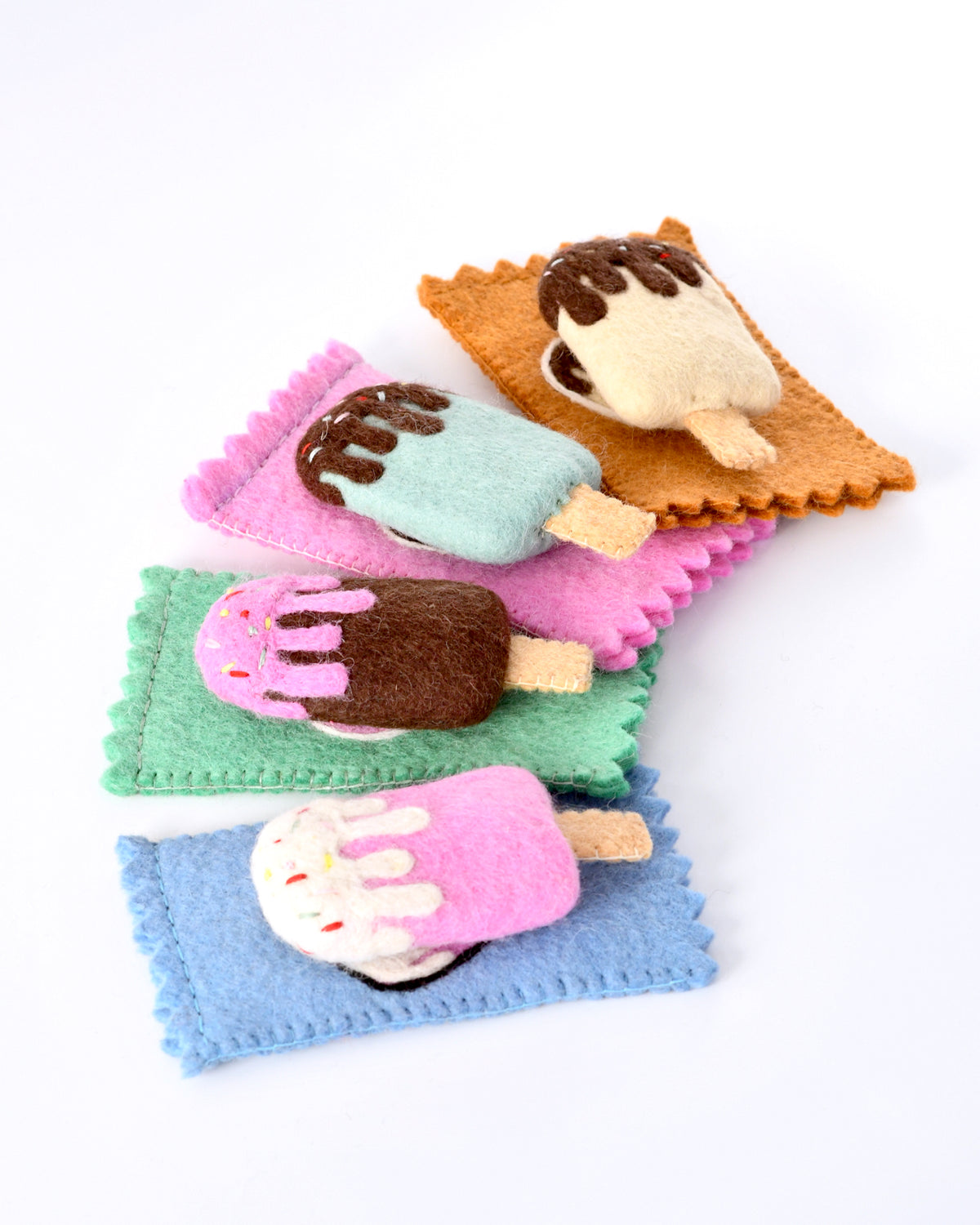 Felt Chocolate Ice Cream Popsicle Toy with Wrapper