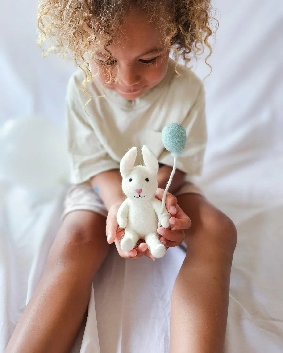 Felt Rabbit with Balloon Toy
