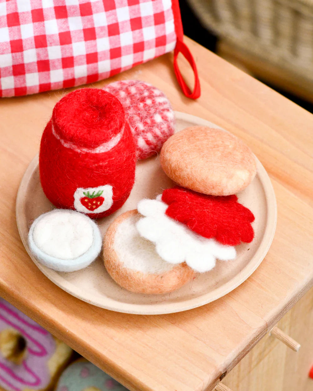 Felt Strawberry Jam & Scones Set