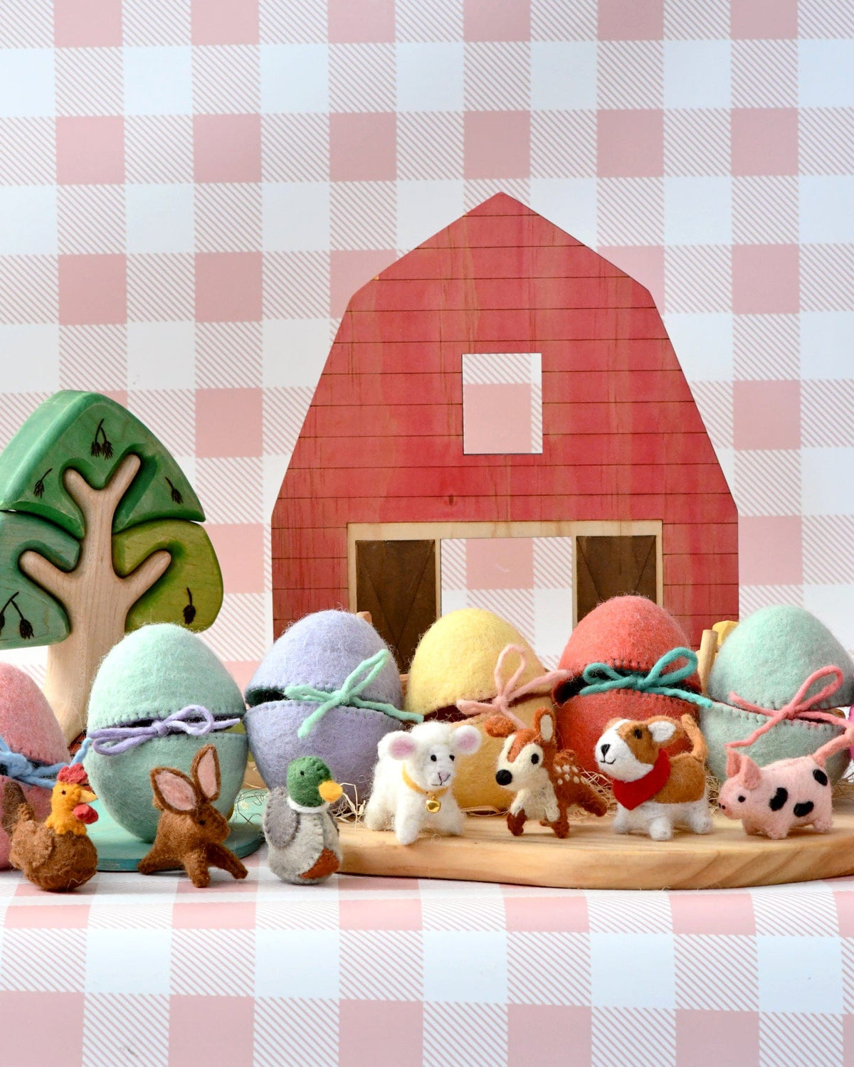 Felt Surprise Egg with Corgi Puppy Inside