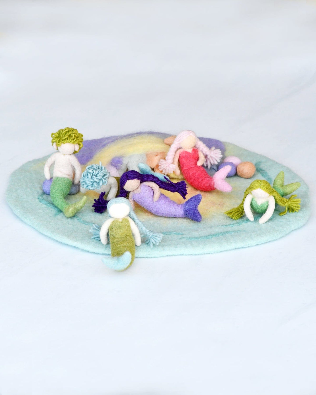 Felt Waldorf Mermaid - Pink Hair