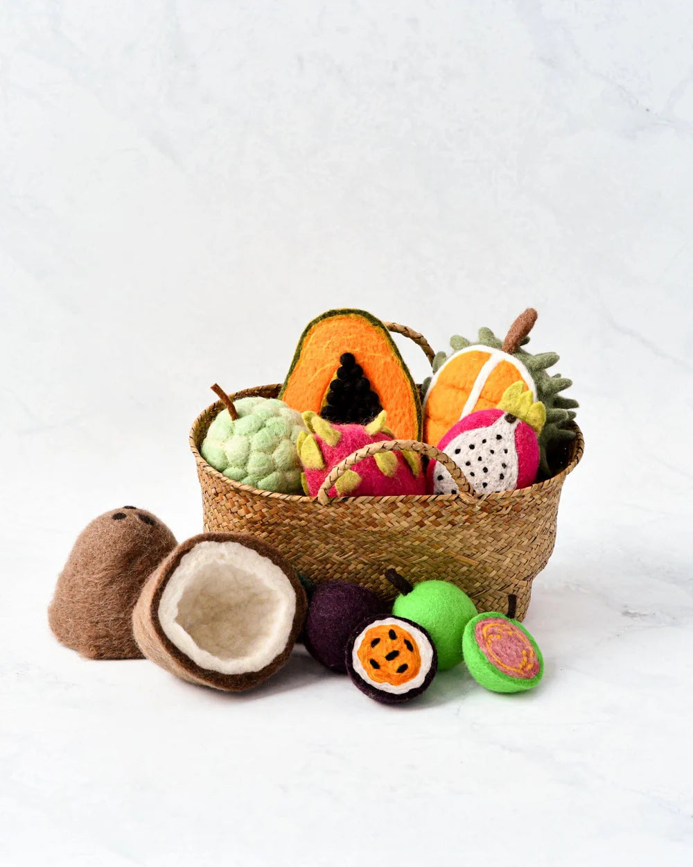 Felt Tropical Fruits Play Food Set:
