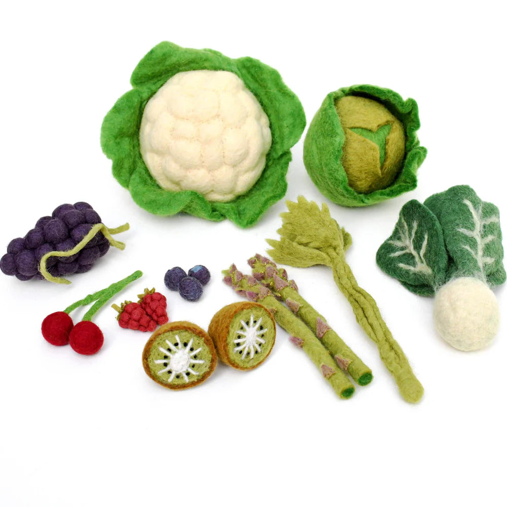 Felt Vegetables and Fruits Sets
