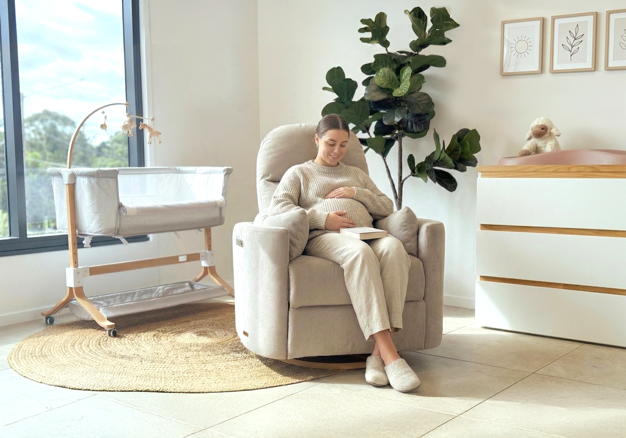 Babyhood Firenza Electric Glider Chair - on display & available by custom order.