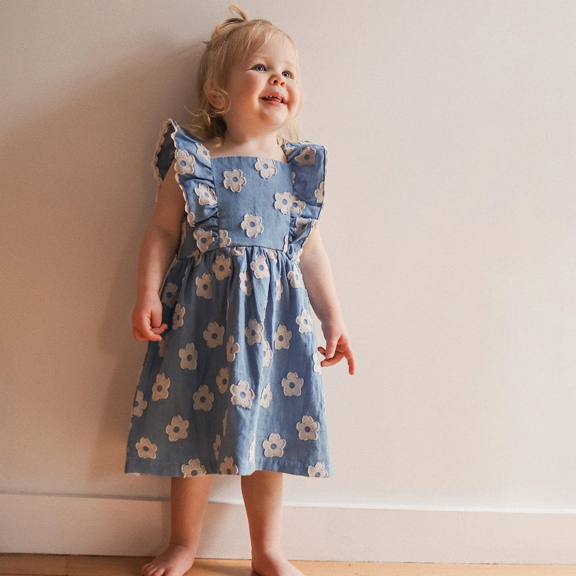 Floral Print Chambray Dress