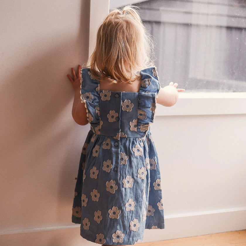Floral Print Chambray Dress