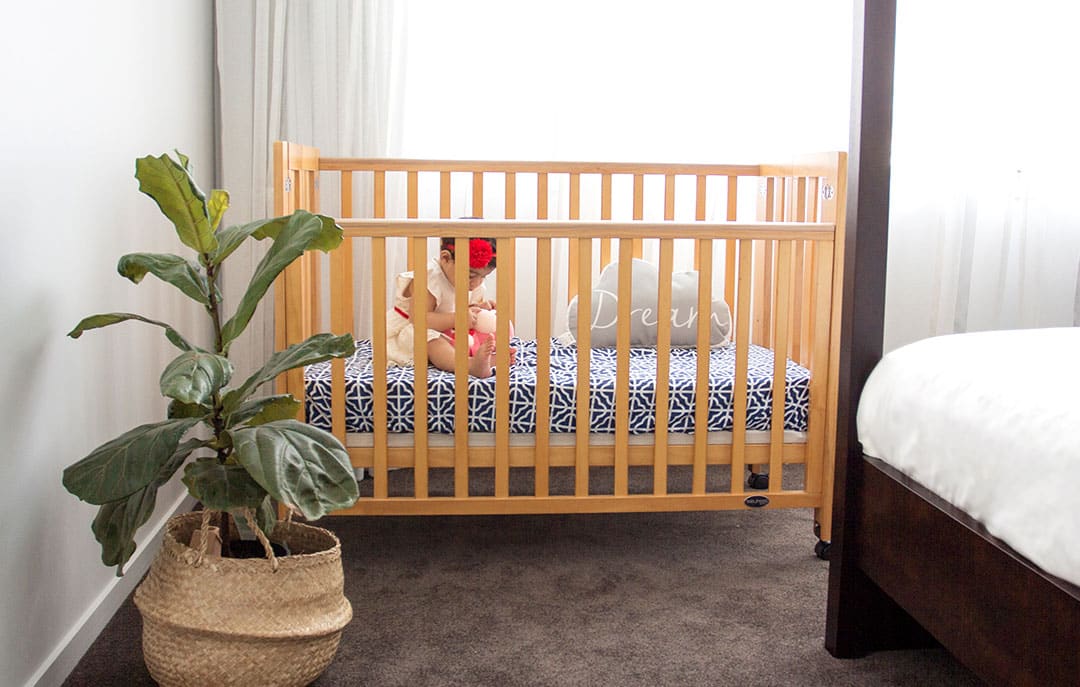 Babyhood Fold N Go Timber Cot - White or Baltic - available to order