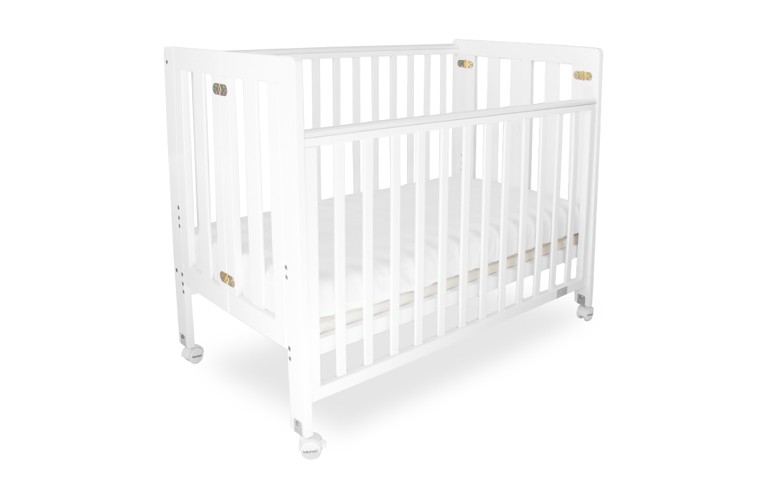 Babyhood Fold N Go Timber Cot - White or Baltic - available to order