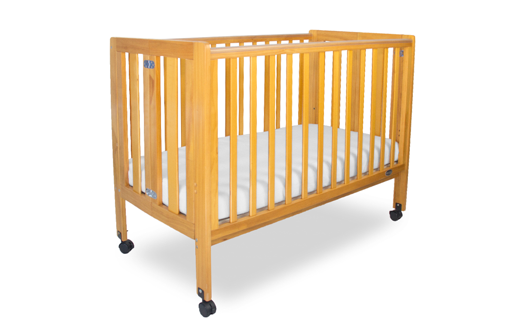 Babyhood Fold N Go Timber Cot - White or Baltic - available to order