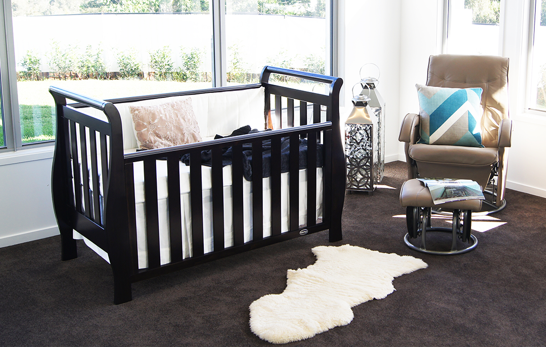 Babyhood Georgia Sleigh Cot Luxx - available to order