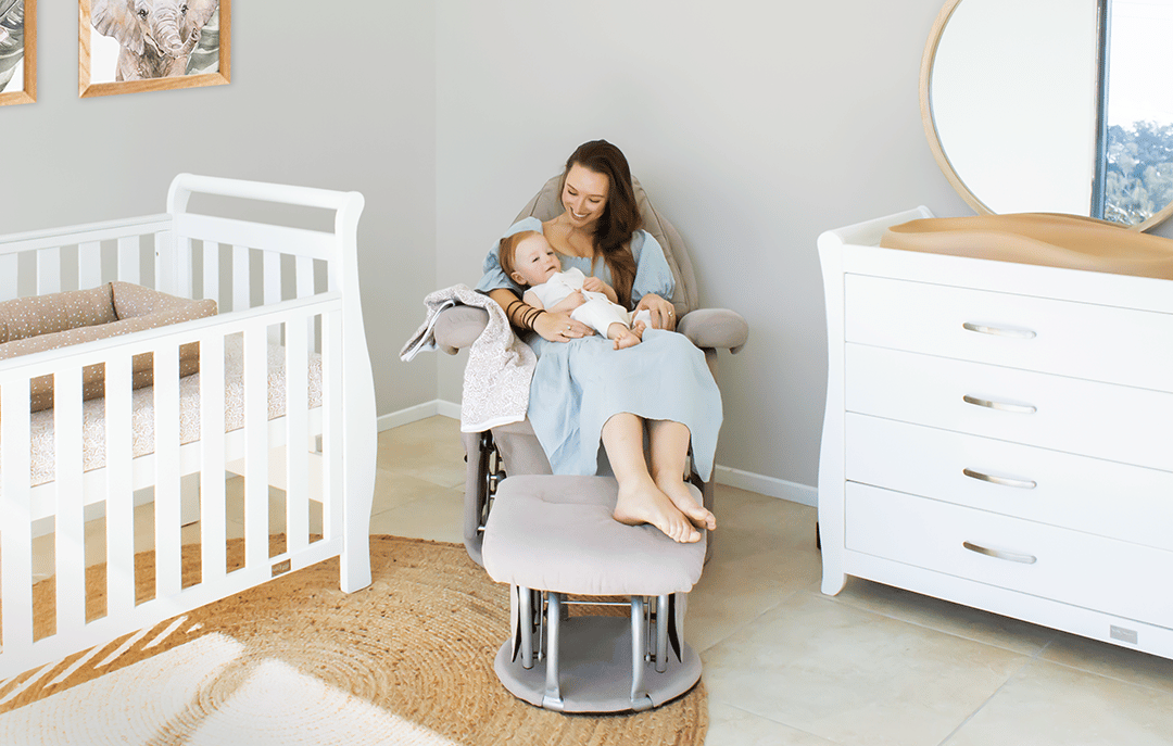 Babyhood Georgia Sleigh Cot Luxx - available to order