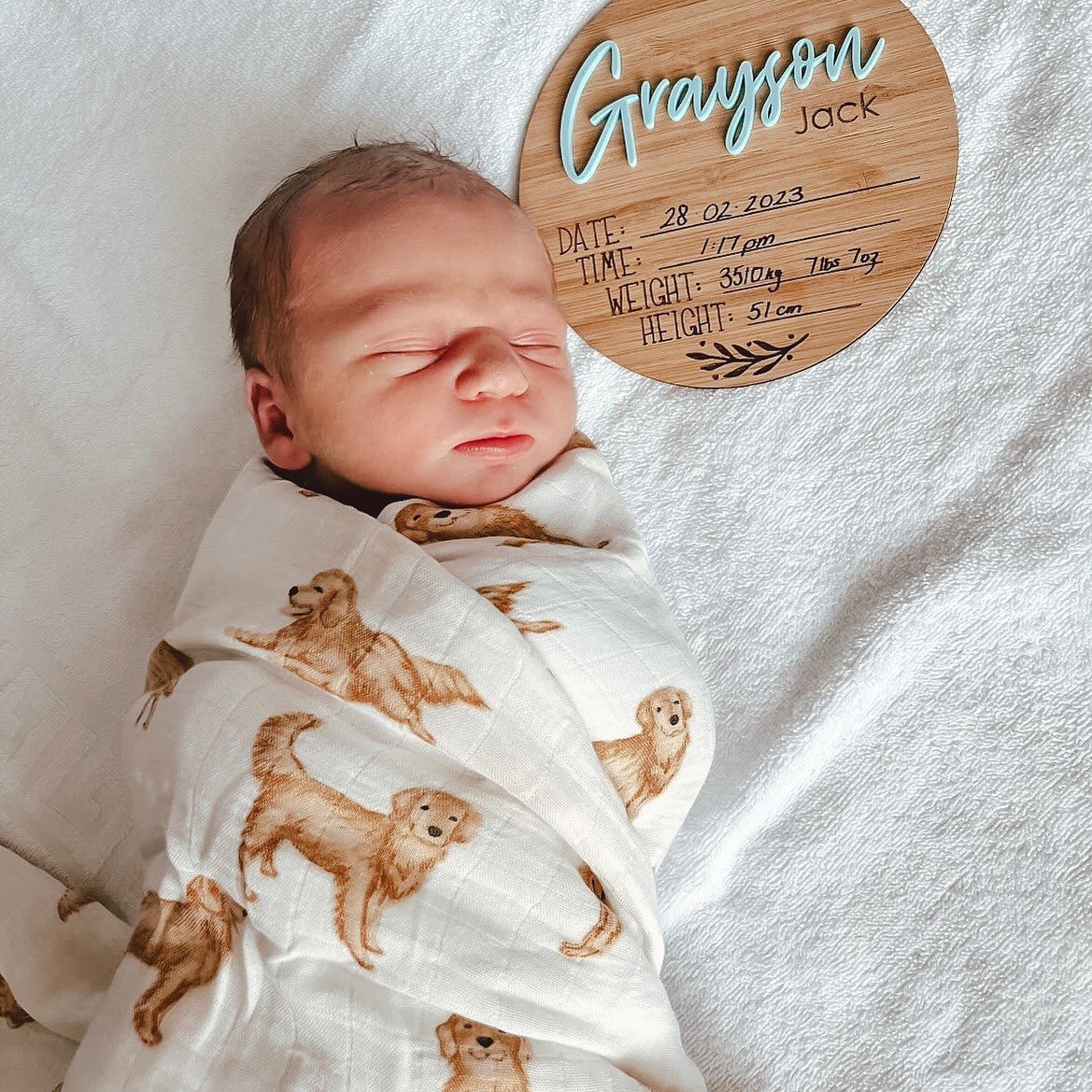 Smitten Bub Co Muslin Cloth