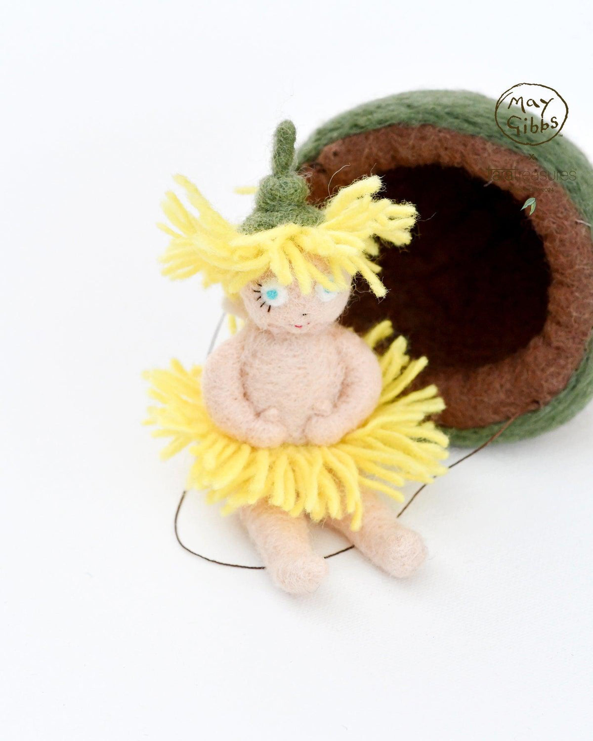 May Gibbs x Tara Treasures - Little Ragged Blossoms Doll with Gum Pod