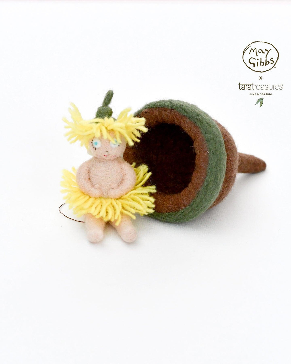 May Gibbs x Tara Treasures - Little Ragged Blossoms Doll with Gum Pod