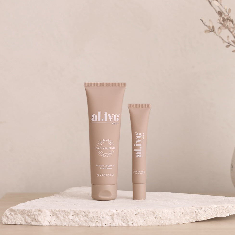al.ive body hand & lip duet Mango & Lychee Blush