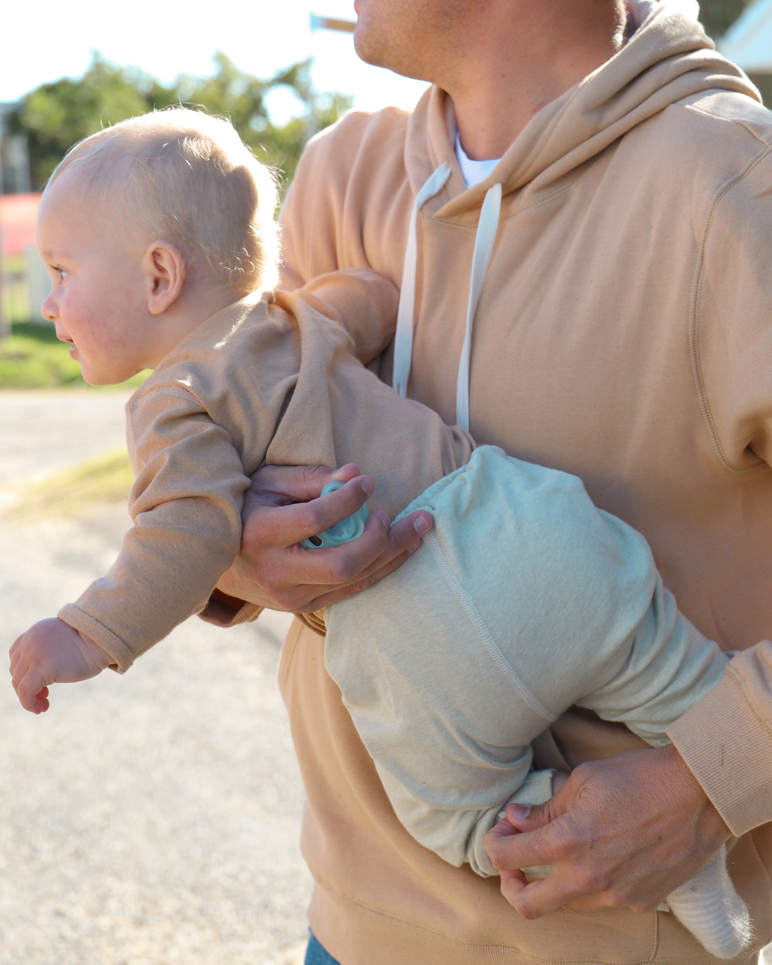 Organic Ribbed Baby Pants Sage