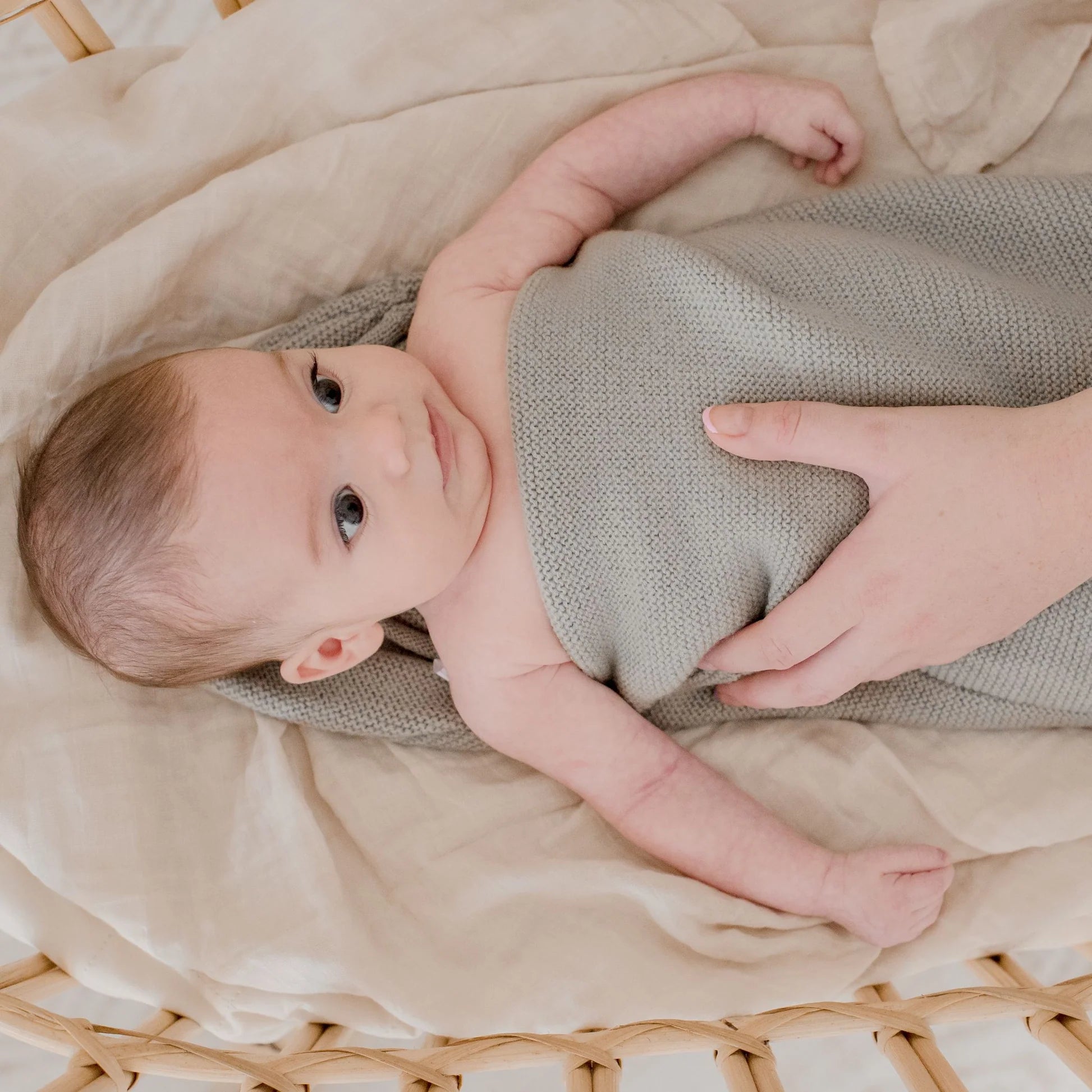 Merino Wool Newborn Cocoon Baby Wrap
