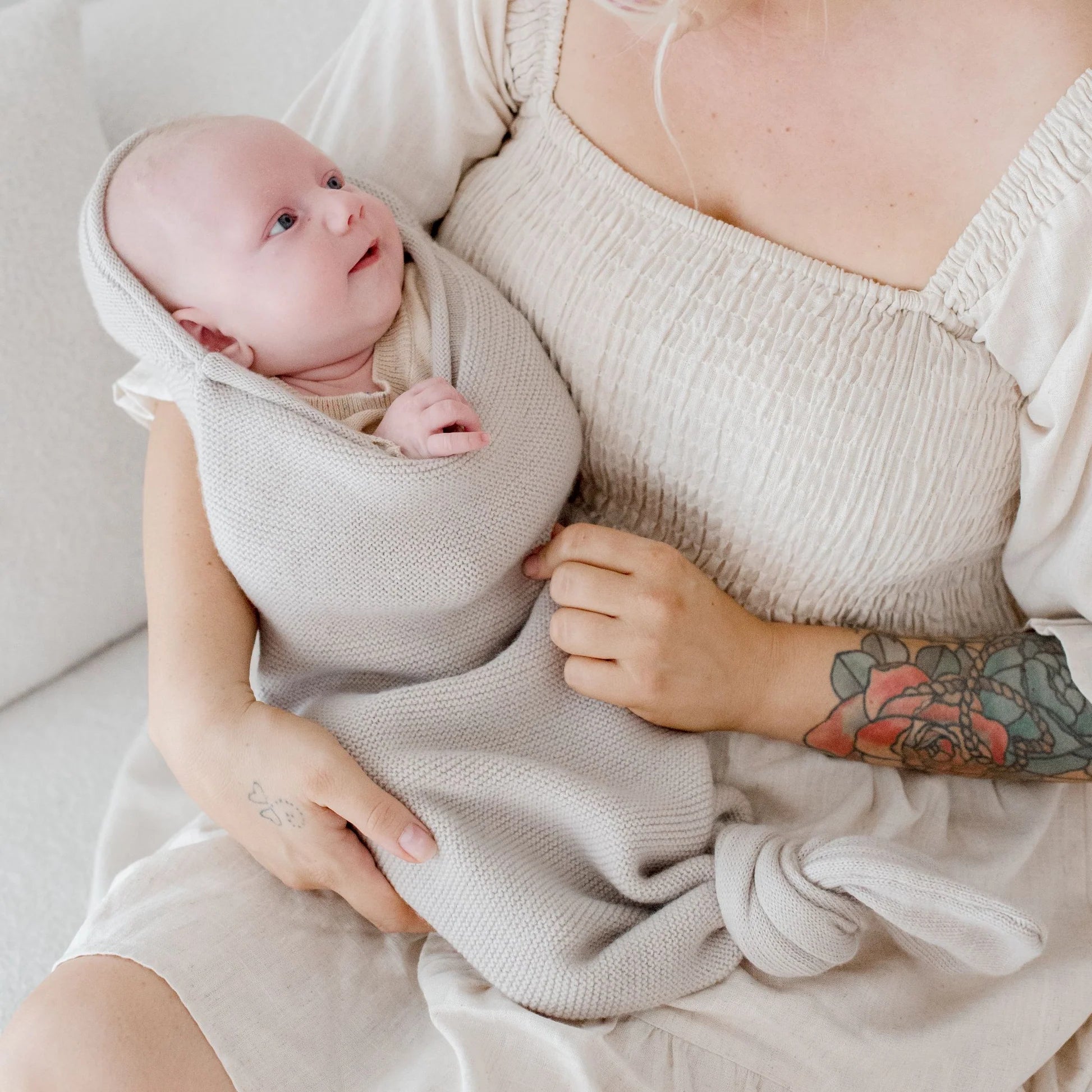 Merino Wool Newborn Cocoon Baby Wrap