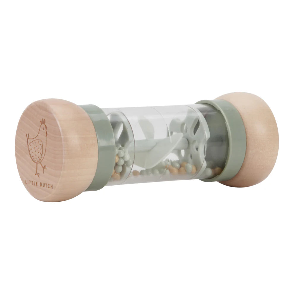 Wooden Rain Rattle Little Farm