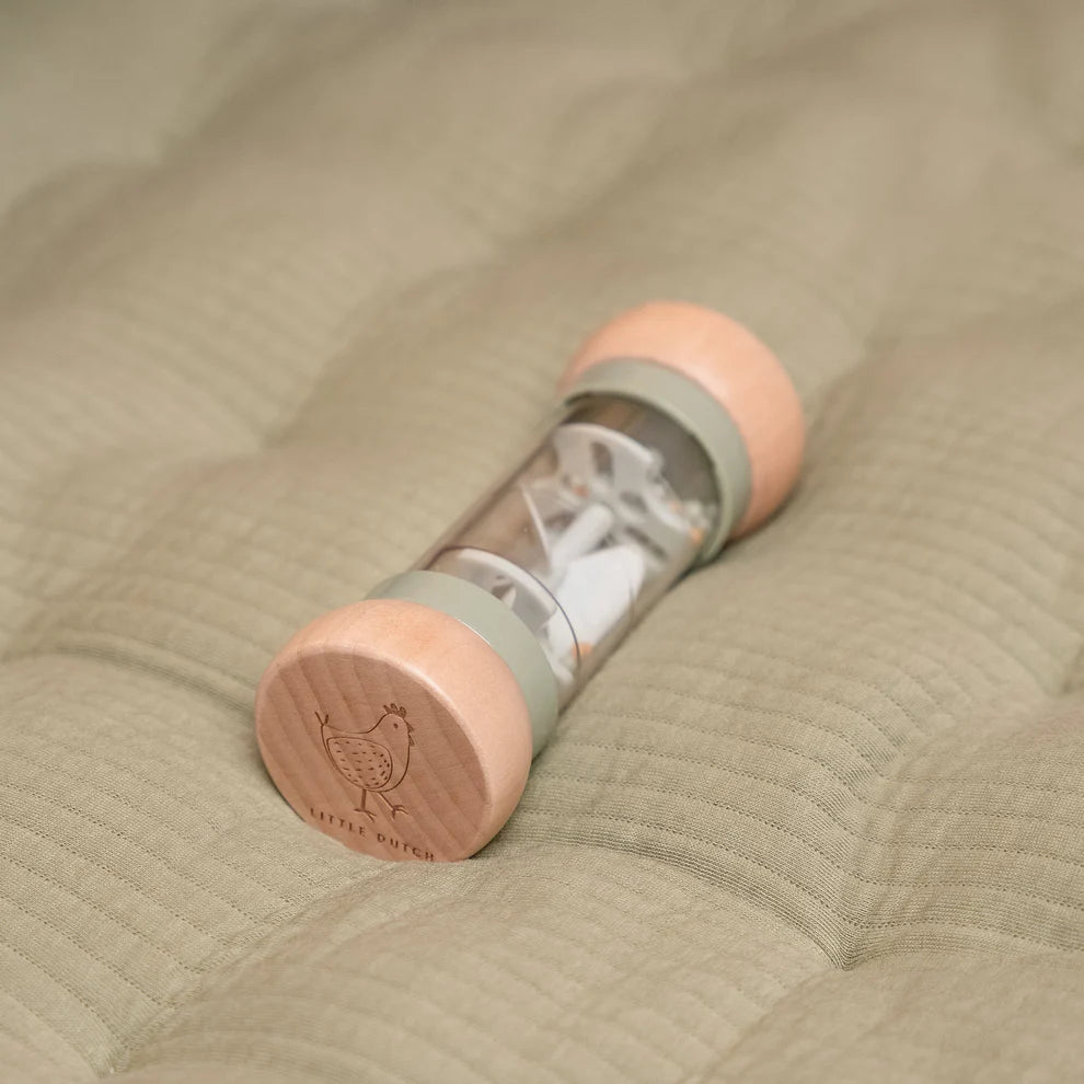 Wooden Rain Rattle Little Farm