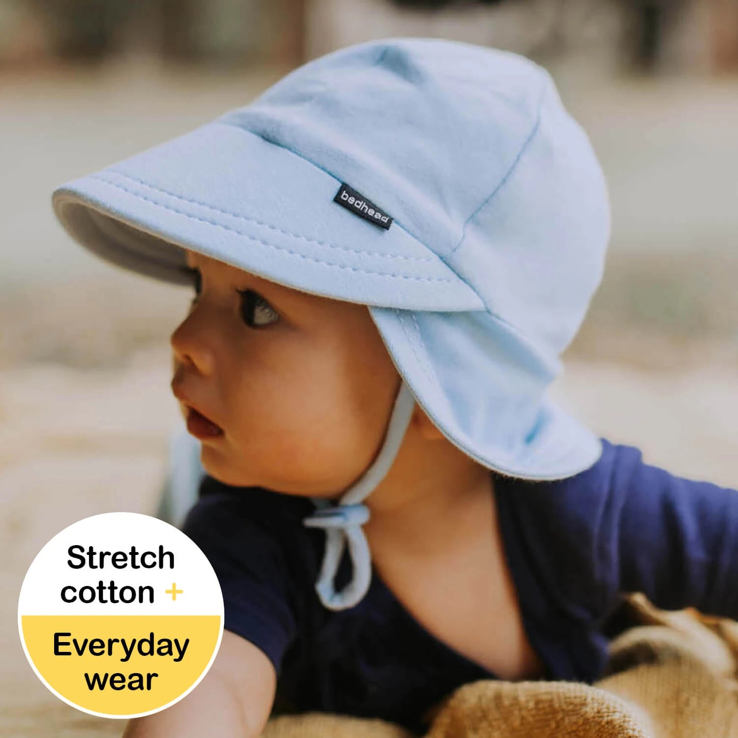 Legionnaire Hat with Strap - Baby Blue