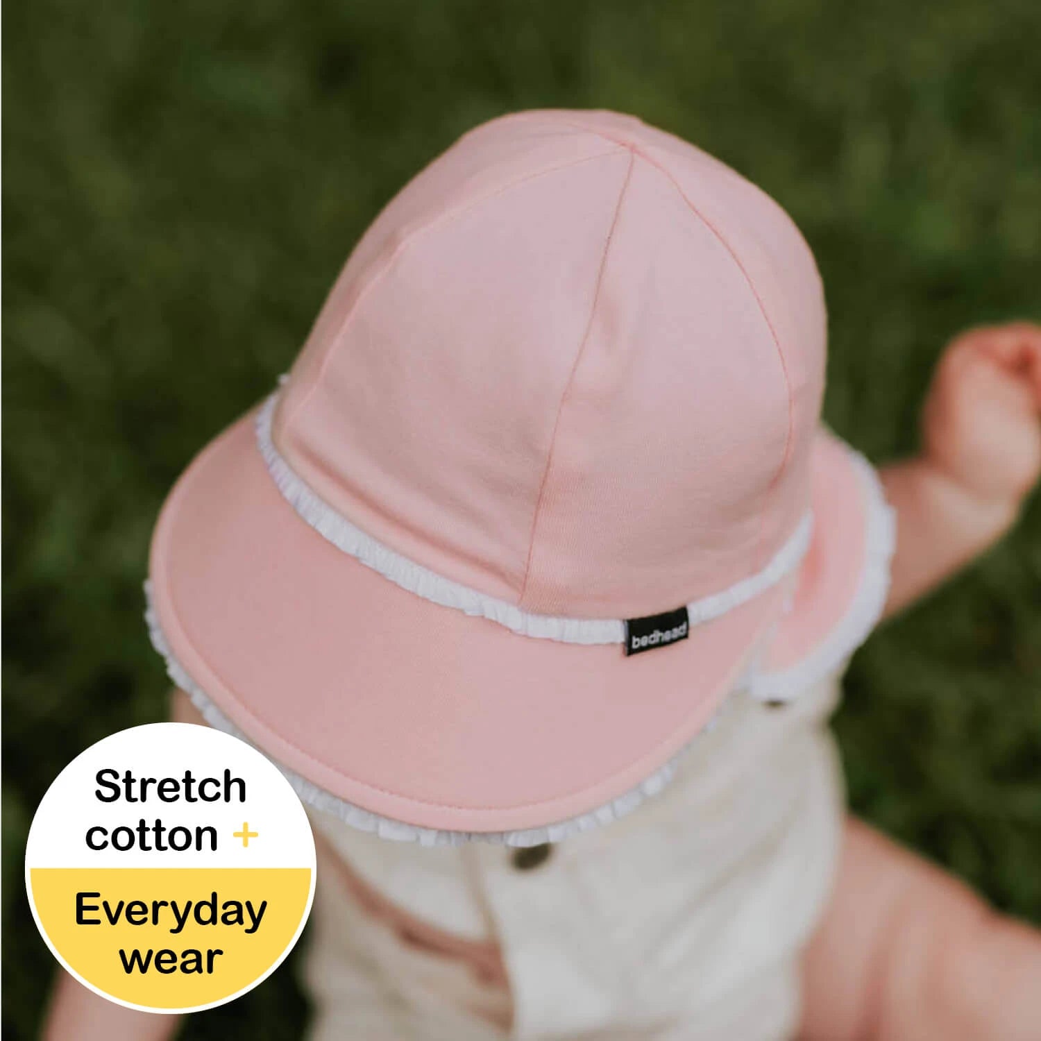 Legionnaire Hat Ruffle Trim Blush