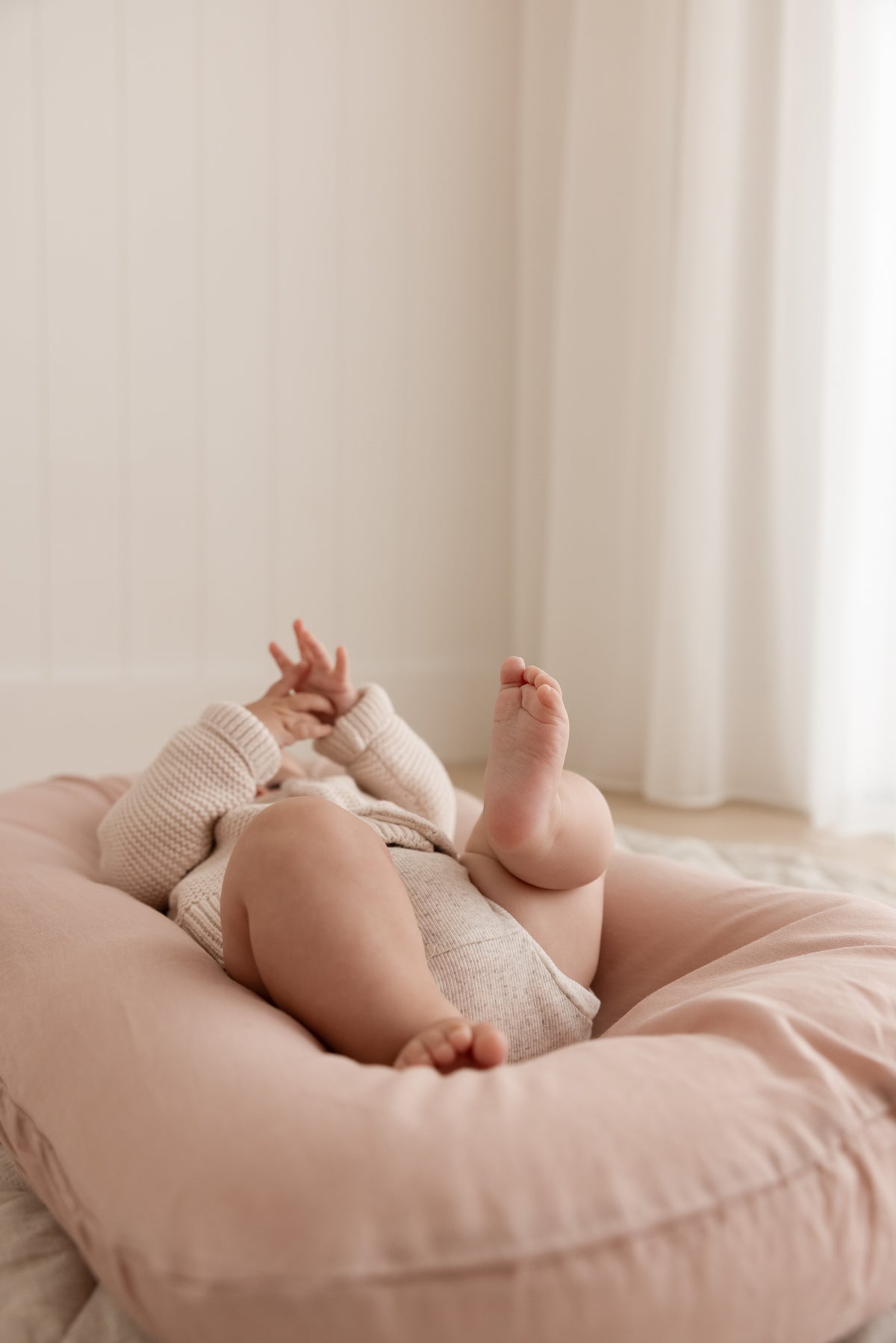 Baby Lounger Nest - French Flax Linen