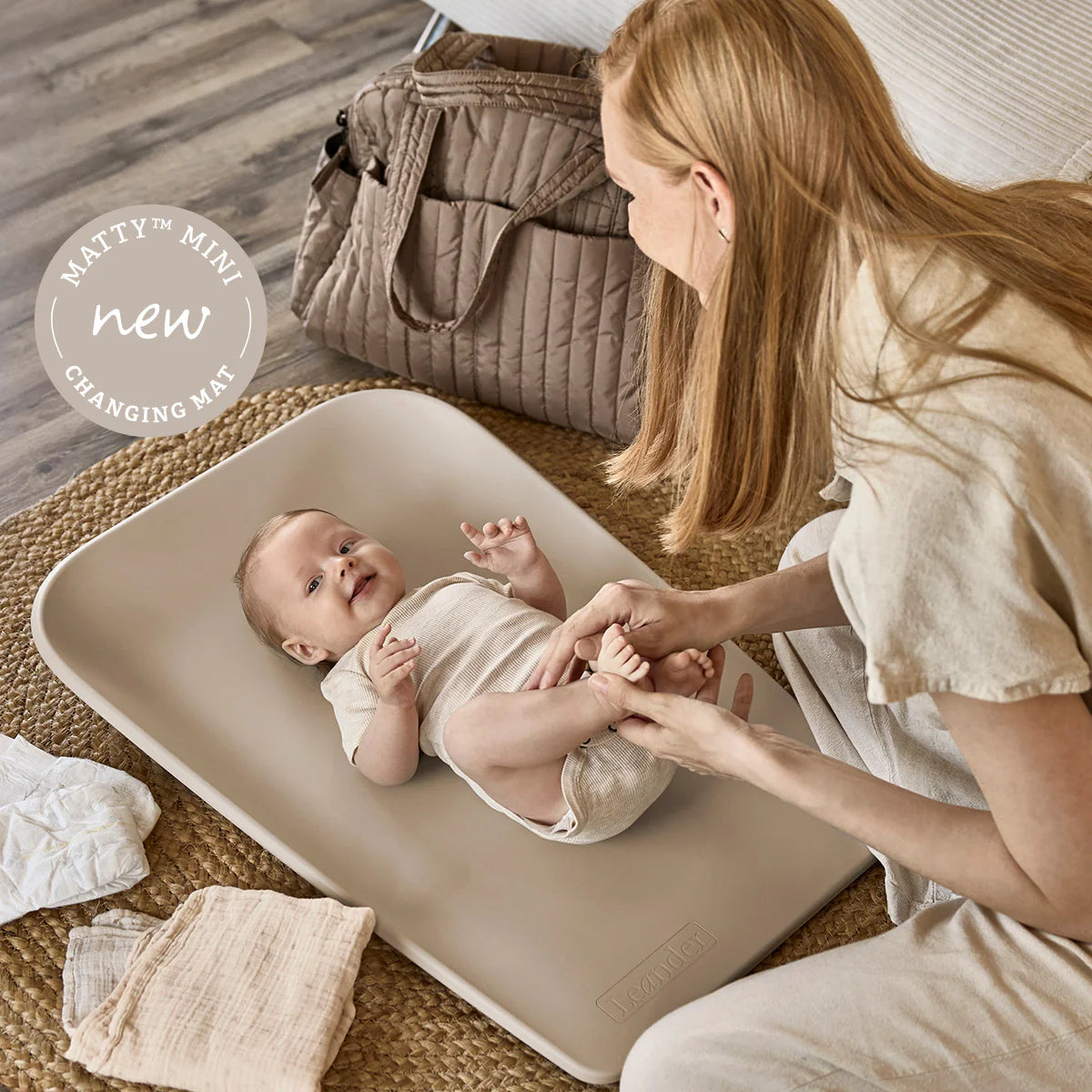 Leander Matty Mini Change Mat - Cappuccino