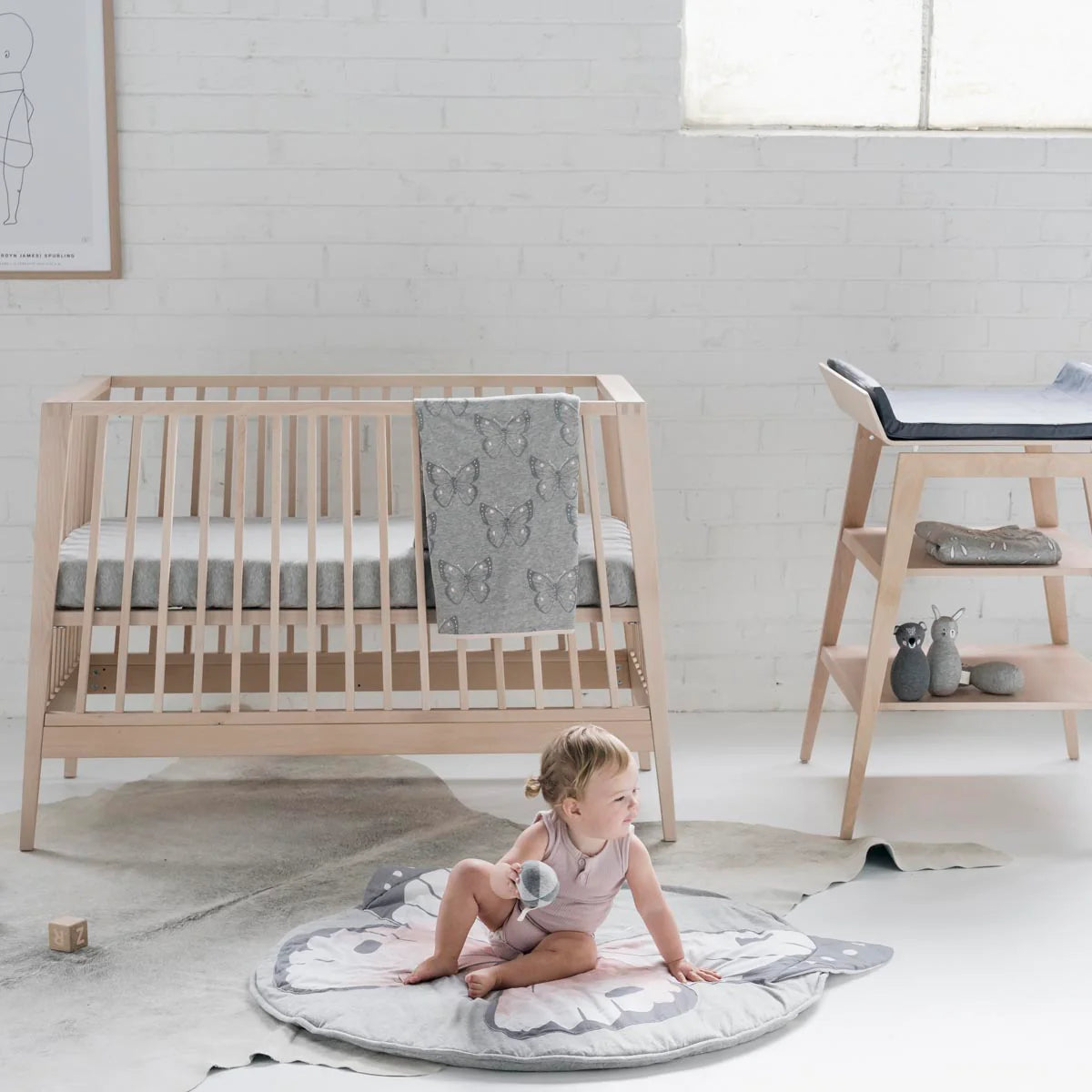 Leander Linea Cot - on display in store and available by custom order