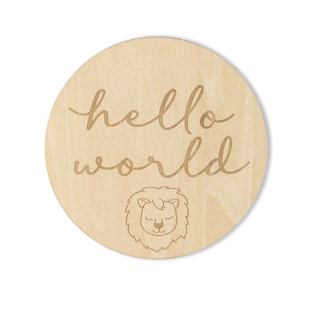 Snuggle Hunny Lion Wooden Milestone Cards