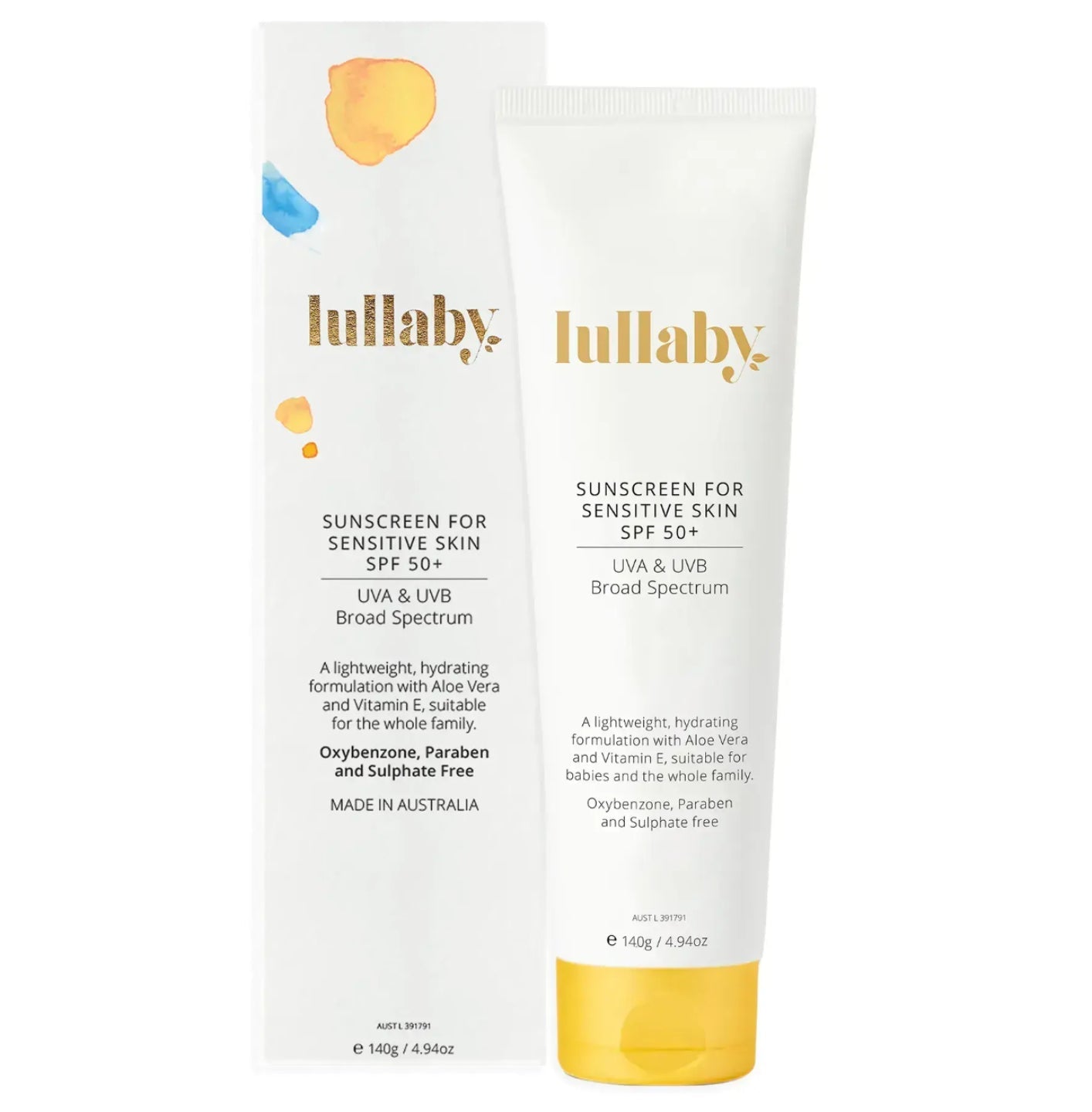 Lullaby SPF 50+ Sensitive Skin Sunscreen 140g