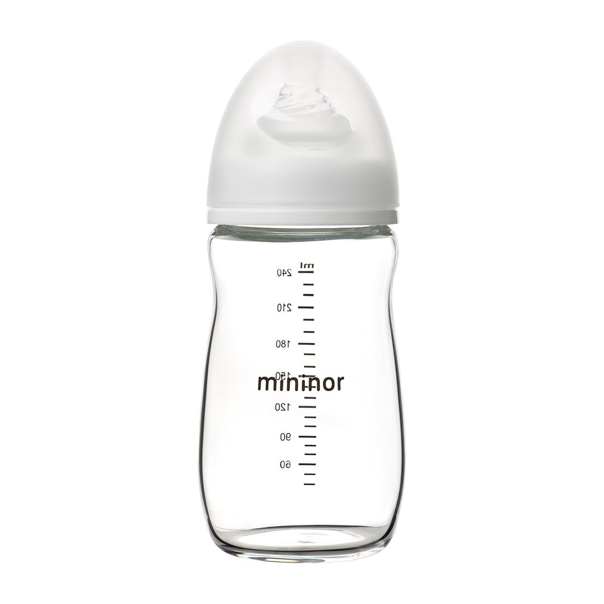 Mininor Baby Bottle Glass 240ml