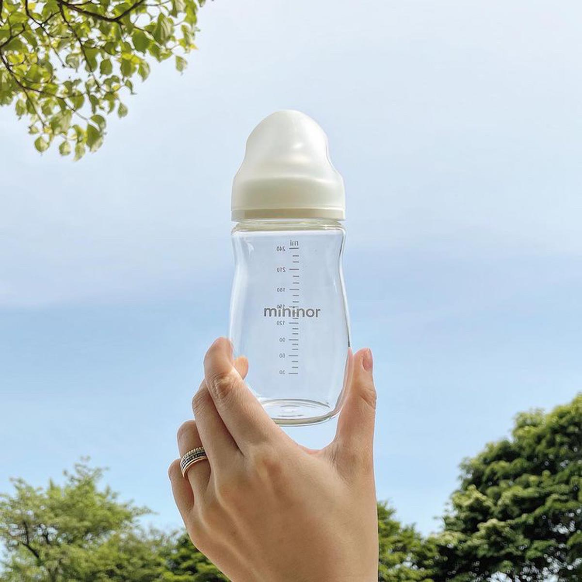 Mininor Baby Bottle Glass 240ml
