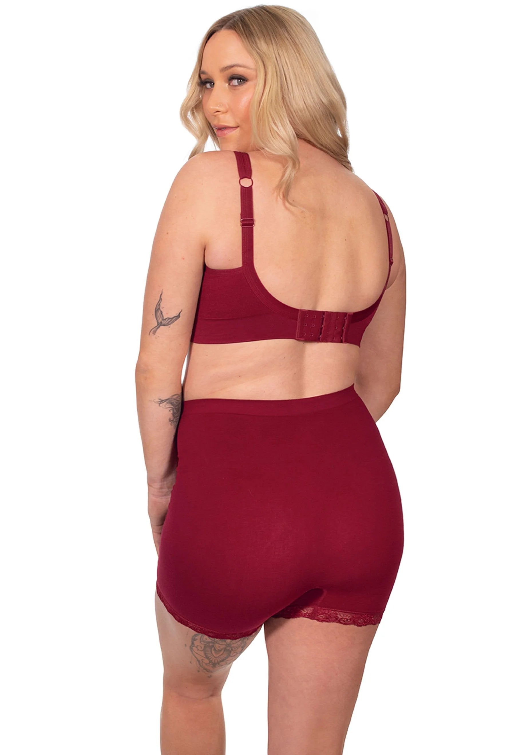 Maternity Anit Chafing High Rise Petite Cotton Shorts