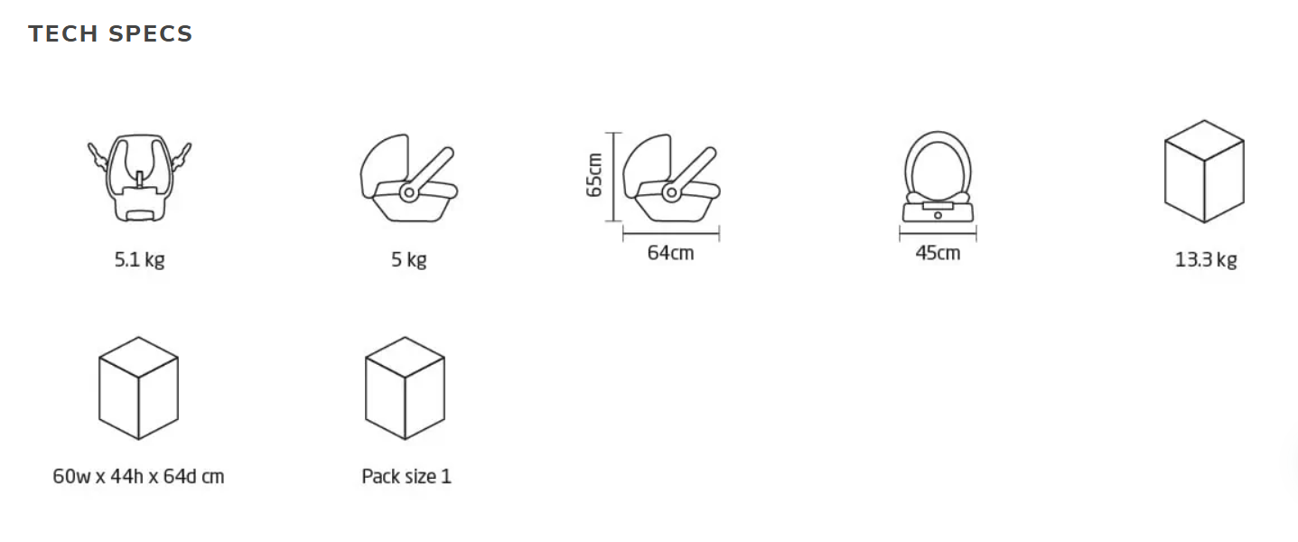Maxi Cosi Mico 12 LX Pro ISOFIX Baby Capsule