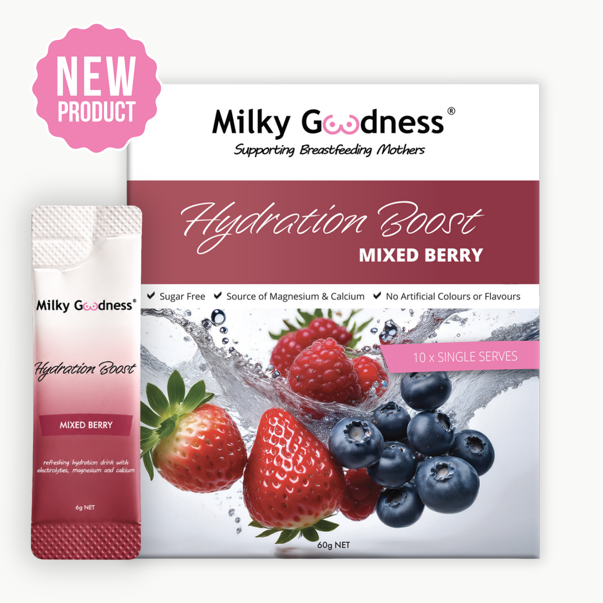 Mixed Berry Hydration Boost I 10 Single Serves