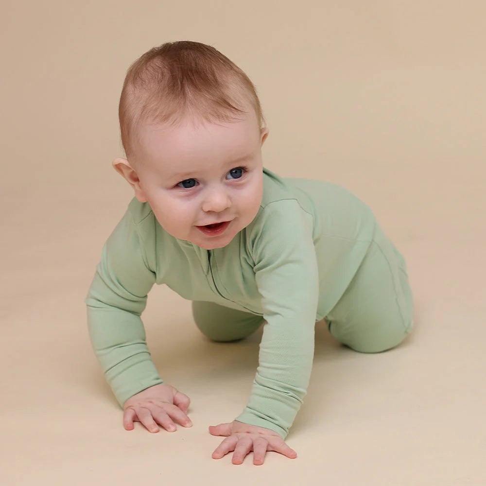 Organic Snugglesuit Convertible Romper in Mint or Lemon Sorbet