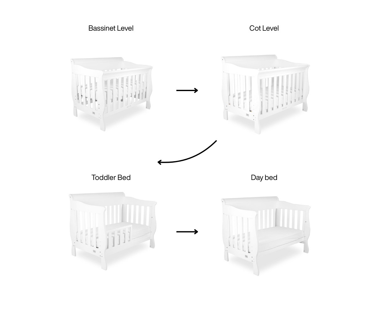 Babyhood Amani Sleigh Cot - available to order
