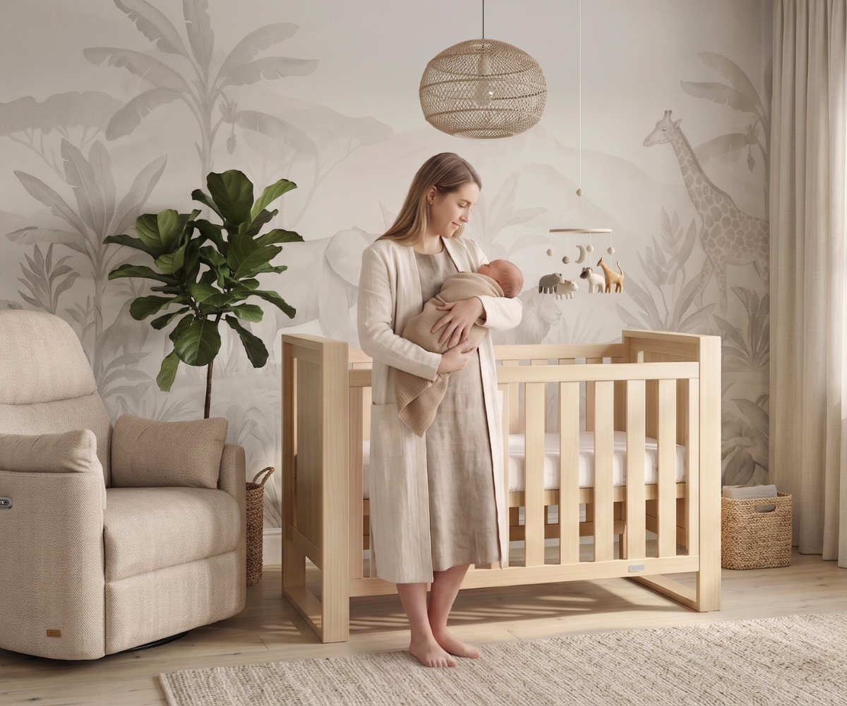 Babyhood Kaylula Malika Cot – Driftwood - available to order