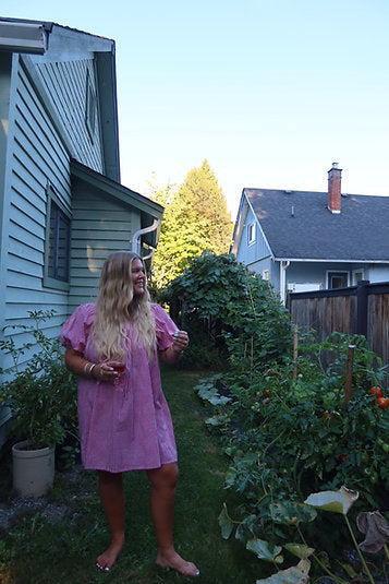 Mumma Garden Mini Dress - Little Red  Gingham