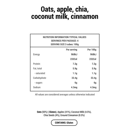 Oats apple Chia Puree