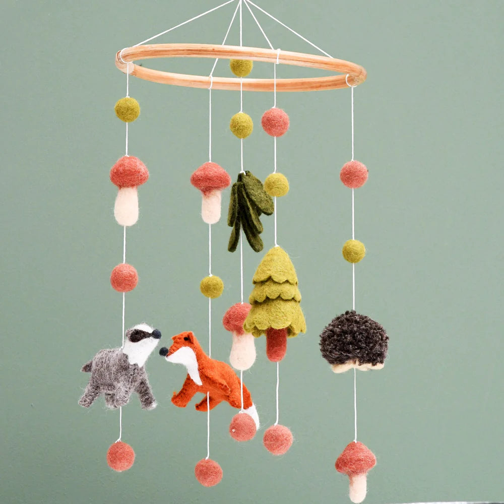 Nursery Cot & Ceiling Mobiles – Handmade Felt Designs