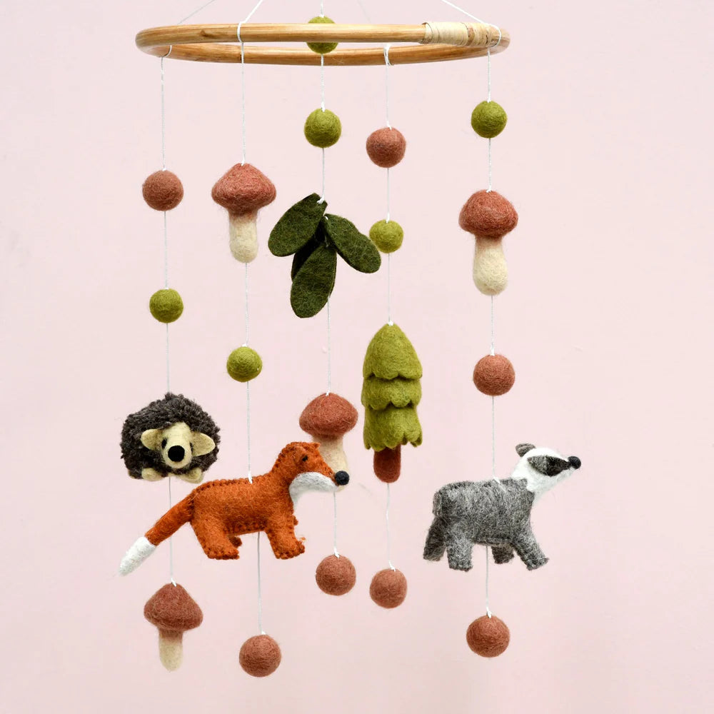 Nursery Cot & Ceiling Mobiles – Handmade Felt Designs