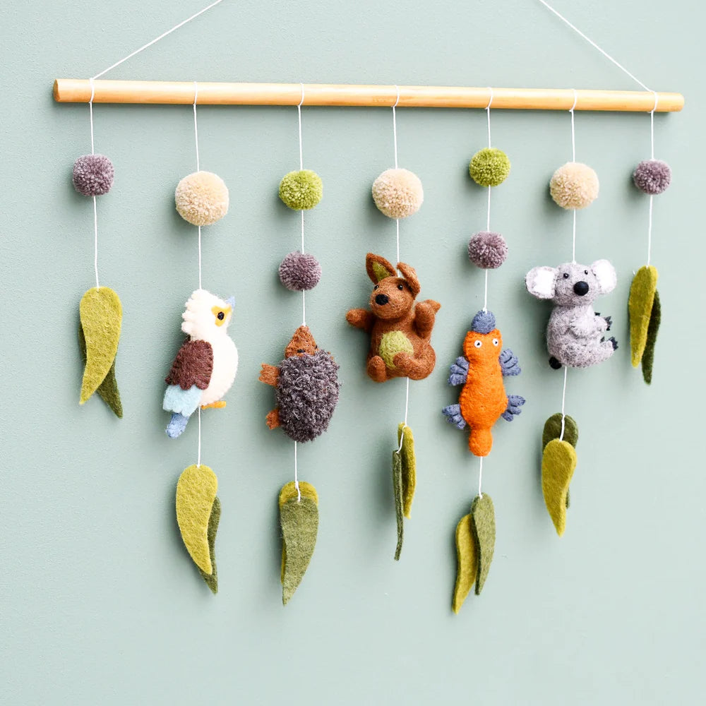 Nursery Cot & Ceiling Mobiles – Handmade Felt Designs